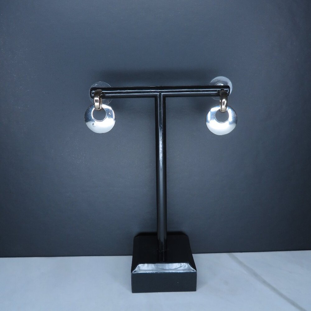 Silver and Gold Tone Post Earrings